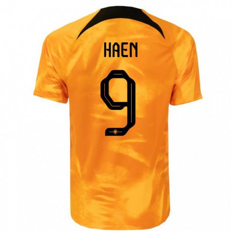 Kandiny Muži Holandské Devin Haen #9 Oranžový Laser Dresy Hazai Csapatmez 22-24 Triĭká