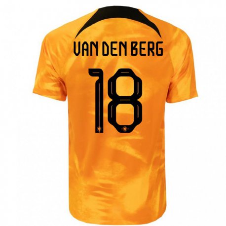 Kandiny Muži Holandské Rav Van Den Berg #18 Oranžový Laser Dresy Hazai Csapatmez 22-24 Triĭká