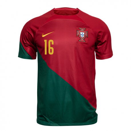 Kandiny Muži Portugalské Diogo Lobao #16 Červená Zelená Dresy Hazai Csapatmez 22-24 Triĭká