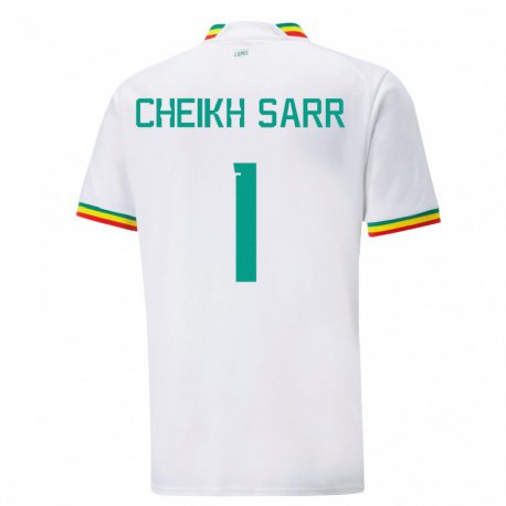 Kandiny Muži Senegalské Cheikh Sarr #1 Biely Dresy Hazai Csapatmez 22-24 Triĭká