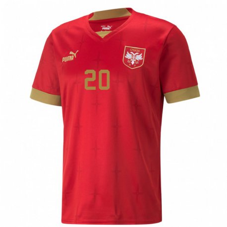 Kandiny Muži Srbské Milan Kovacev #20 Červená Dresy Hazai Csapatmez 22-24 Triĭká