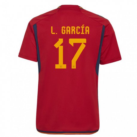 Kandiny Muži Španielske Lucia Garcia #17 Červená Dresy Hazai Csapatmez 22-24 Triĭká