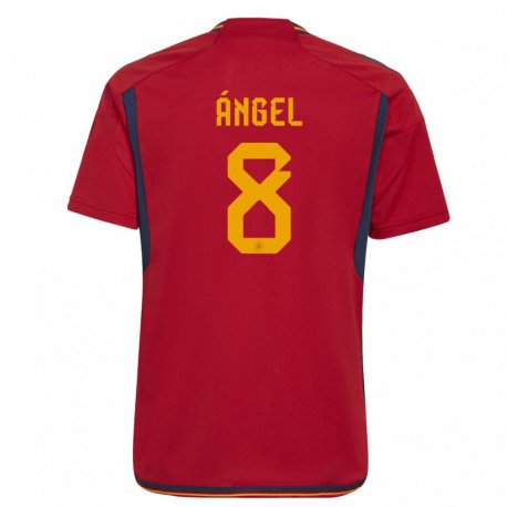 Kandiny Muži Španielske Manuel Angel #8 Červená Dresy Hazai Csapatmez 22-24 Triĭká