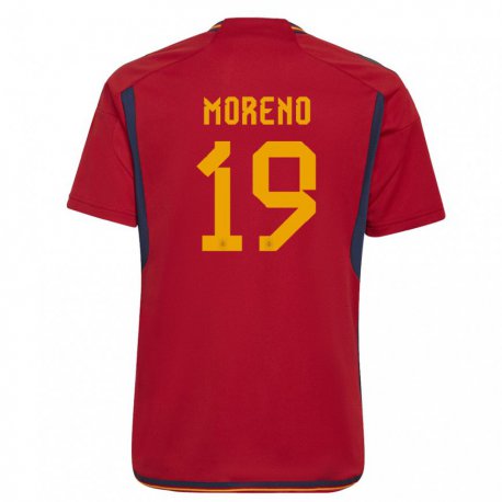 Kandiny Muži Španielske Victor Moreno #19 Červená Dresy Hazai Csapatmez 22-24 Triĭká