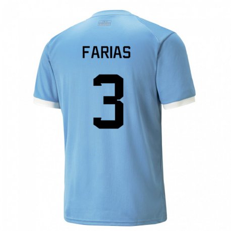 Kandiny Muži Uruguajské Daiana Farias #3 Modrá Dresy Hazai Csapatmez 22-24 Triĭká