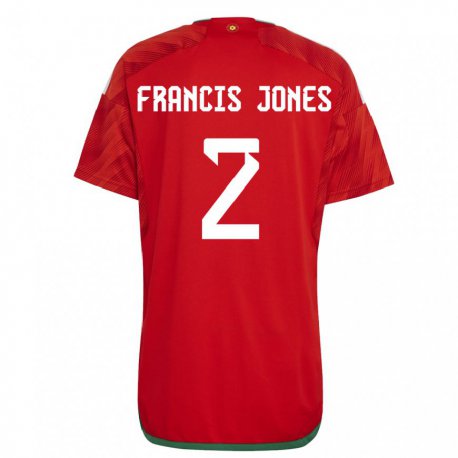 Kandiny Muži Waleské Maria Francis Jones #2 Červená Dresy Hazai Csapatmez 22-24 Triĭká