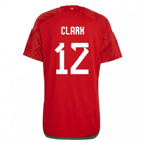 Kandiny Muži Waleské Olivia Clark #12 Červená Dresy Hazai Csapatmez 22-24 Triĭká