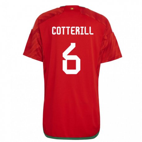 Kandiny Muži Waleské Joel Cotterill #6 Červená Dresy Hazai Csapatmez 22-24 Triĭká
