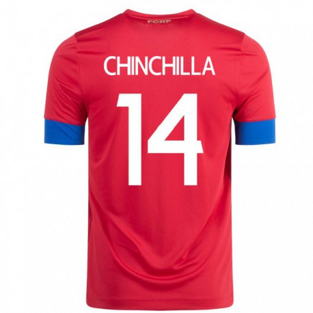 Kandiny Muži Kostarické Priscila Chinchilla #14 Červená Dresy Hazai Csapatmez 22-24 Triĭká