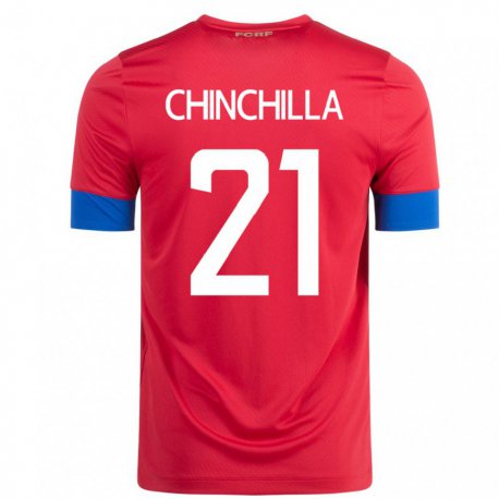 Kandiny Muži Kostarické Viviana Chinchilla #21 Červená Dresy Hazai Csapatmez 22-24 Triĭká