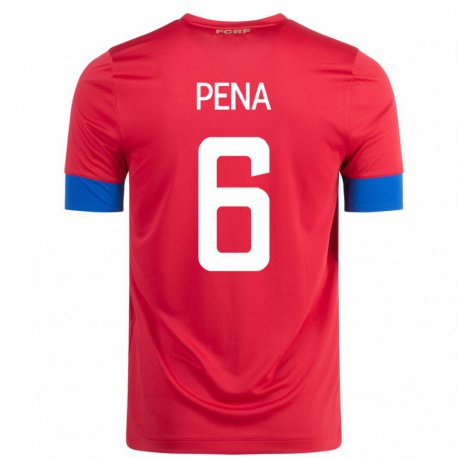 Kandiny Muži Kostarické Ricardo Pena #6 Červená Dresy Hazai Csapatmez 22-24 Triĭká