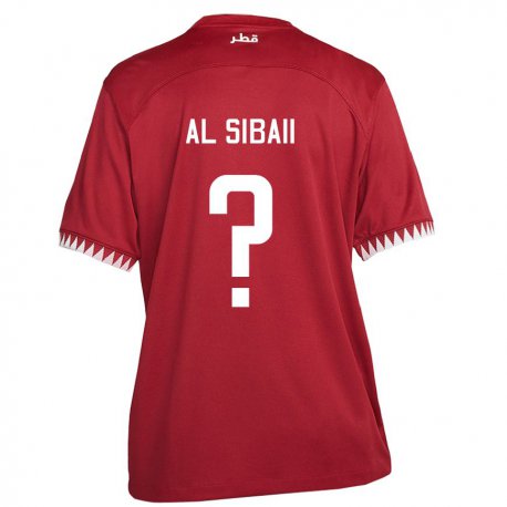 Kandiny Muži Katarské Ahmad Al Sibaii #0 Maroon Dresy Hazai Csapatmez 22-24 Triĭká