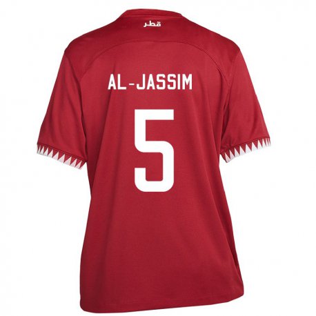 Kandiny Muži Katarské Dana Al Jassim #5 Maroon Dresy Hazai Csapatmez 22-24 Triĭká