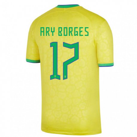 Kandiny Muži Brazílske Ary Borges #17 žltá Dresy Hazai Csapatmez 22-24 Triĭká