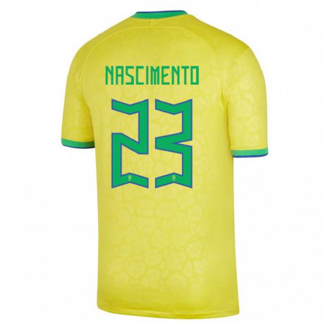 Kandiny Muži Brazílske Matheus Nascimento #23 žltá Dresy Hazai Csapatmez 22-24 Triĭká