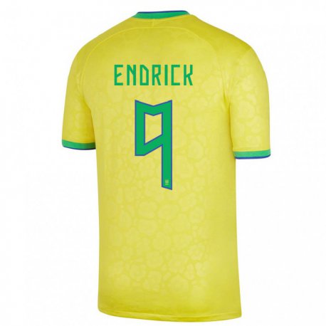 Kandiny Muži Brazílske Endrick #9 žltá Dresy Hazai Csapatmez 22-24 Triĭká