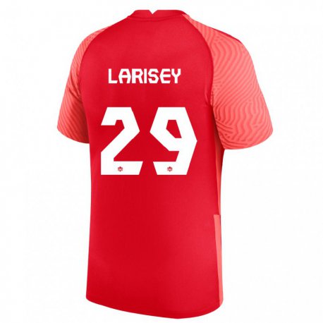 Kandiny Muži Kanadské Clarissa Larisey #29 Červená Dresy Hazai Csapatmez 22-24 Triĭká
