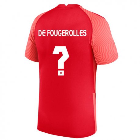 Kandiny Muži Kanadské Luc De Fougerolles #0 Červená Dresy Hazai Csapatmez 22-24 Triĭká