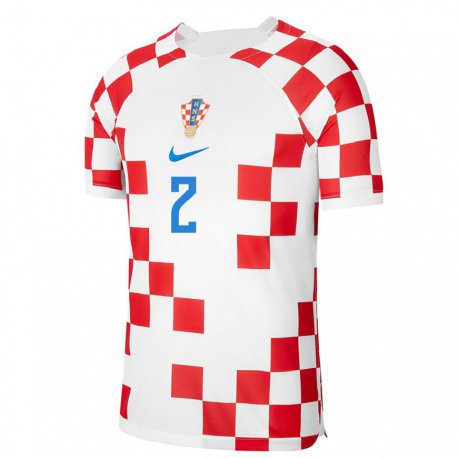 Kandiny Muži Chorvátske Petra Bracevic #2 Červená Biela Dresy Hazai Csapatmez 22-24 Triĭká
