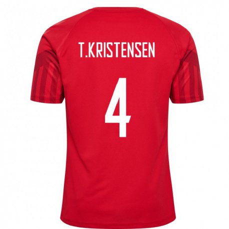 Kandiny Muži Dánske Thomas Kristensen #4 Červená Dresy Hazai Csapatmez 22-24 Triĭká