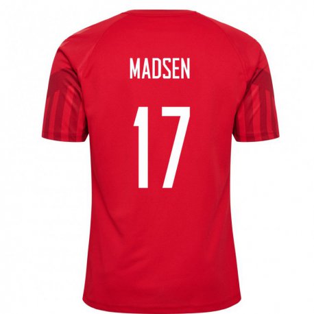 Kandiny Muži Dánske Nicolas Madsen #17 Červená Dresy Hazai Csapatmez 22-24 Triĭká