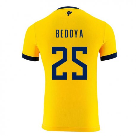 Kandiny Muži Ekvádorské Jaydah Bedoya #25 žltá Dresy Hazai Csapatmez 22-24 Triĭká