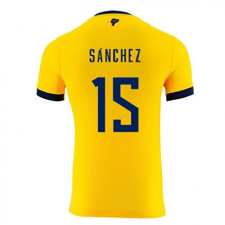 Kandiny Muži Ekvádorské Juan Sanchez #15 žltá Dresy Hazai Csapatmez 22-24 Triĭká