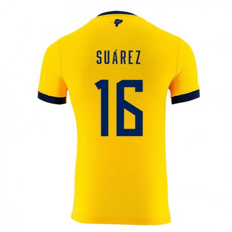 Kandiny Muži Ekvádorské Ariel Suarez #16 žltá Dresy Hazai Csapatmez 22-24 Triĭká