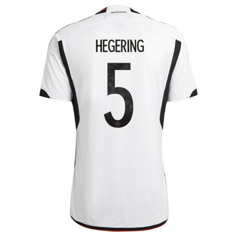 Kandiny Muži Nemecké Marina Hegering #5 Biely čierny Dresy Hazai Csapatmez 22-24 Triĭká