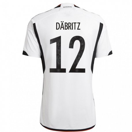 Kandiny Muži Nemecké Sara Dabritz #12 Biely čierny Dresy Hazai Csapatmez 22-24 Triĭká