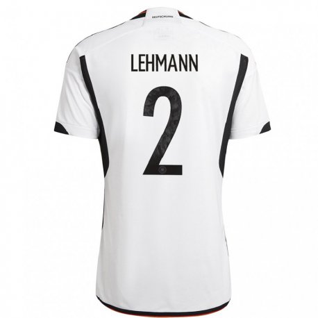 Kandiny Muži Nemecké Paul Lehmann #2 Biely čierny Dresy Hazai Csapatmez 22-24 Triĭká