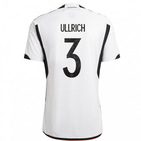Kandiny Muži Nemecké Lukas Ullrich #3 Biely čierny Dresy Hazai Csapatmez 22-24 Triĭká