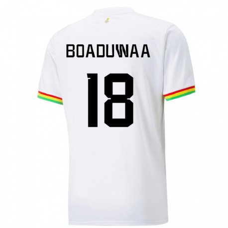 Kandiny Muži Ghanské Doris Boaduwaa #18 Biely Dresy Hazai Csapatmez 22-24 Triĭká