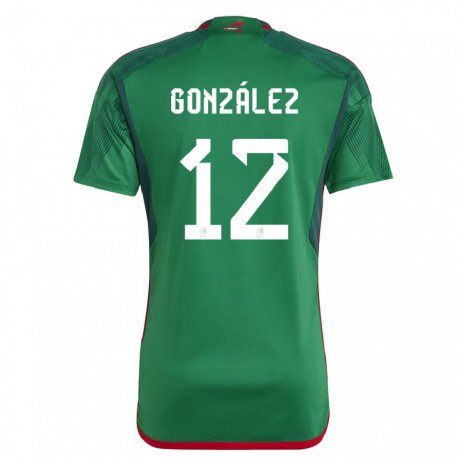 Kandiny Muži Mexické Itzel Gonzalez #12 Zelená Dresy Hazai Csapatmez 22-24 Triĭká