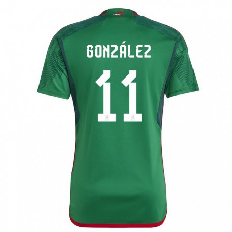 Kandiny Muži Mexické Bryan Gonzalez #11 Zelená Dresy Hazai Csapatmez 22-24 Triĭká