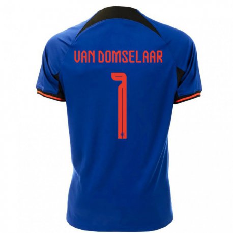 Kandiny Muži Holandské Daphne Van Domselaar #1 Kráľovská Modrá Dresy Idegenbeli Csapatmez 22-24 Triĭká