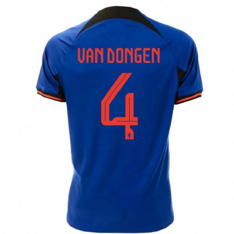Kandiny Muži Holandské Merel Van Dongen #4 Kráľovská Modrá Dresy Idegenbeli Csapatmez 22-24 Triĭká
