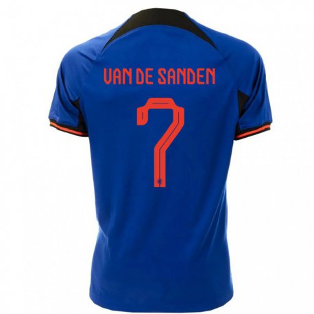 Kandiny Muži Holandské Shanice Van De Sanden #7 Kráľovská Modrá Dresy Idegenbeli Csapatmez 22-24 Triĭká