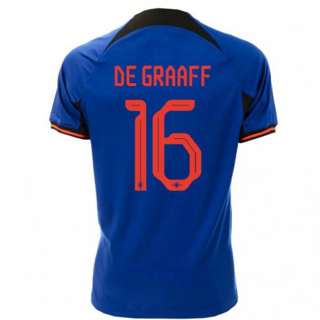 Kandiny Muži Holandské Tom De Graaff #16 Kráľovská Modrá Dresy Idegenbeli Csapatmez 22-24 Triĭká