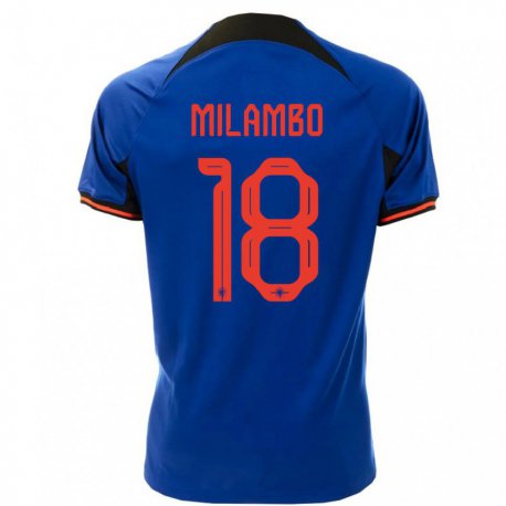 Kandiny Muži Holandské Antoni Milambo #18 Kráľovská Modrá Dresy Idegenbeli Csapatmez 22-24 Triĭká