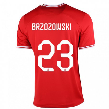 Kandiny Muži Poľské Milosz Brzozowski #23 Červená Dresy Idegenbeli Csapatmez 22-24 Triĭká