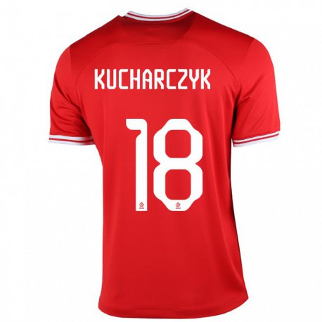 Kandiny Muži Poľské Filip Kucharczyk #18 Červená Dresy Idegenbeli Csapatmez 22-24 Triĭká