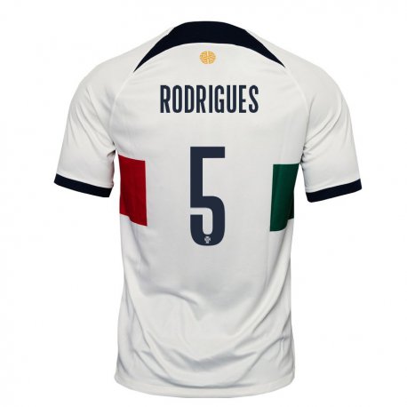 Kandiny Muži Portugalské Rafael Rodrigues #5 Biely Dresy Idegenbeli Csapatmez 22-24 Triĭká