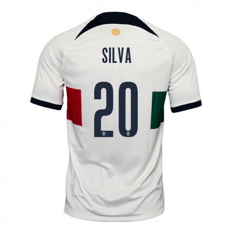 Kandiny Muži Portugalské Fabio Silva #20 Biely Dresy Idegenbeli Csapatmez 22-24 Triĭká