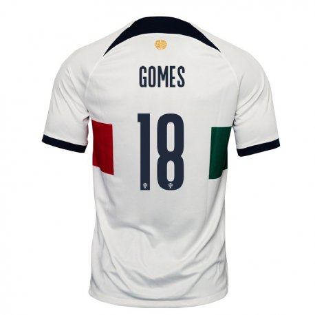 Kandiny Muži Portugalské Andre Gomes #18 Biely Dresy Idegenbeli Csapatmez 22-24 Triĭká