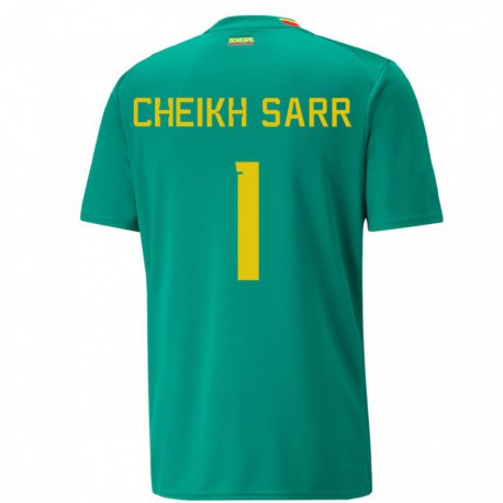 Kandiny Muži Senegalské Cheikh Sarr #1 Zelená Dresy Idegenbeli Csapatmez 22-24 Triĭká
