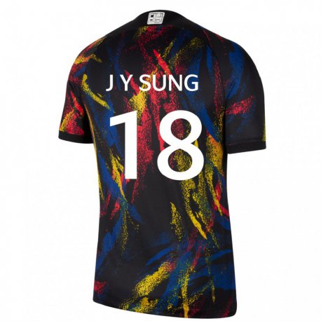 Kandiny Muži Juhokórejské Sung Jin Young #18 Viacfarebné Dresy Idegenbeli Csapatmez 22-24 Triĭká