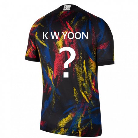 Kandiny Muži Juhokórejské Yoon Ki Wook #0 Viacfarebné Dresy Idegenbeli Csapatmez 22-24 Triĭká