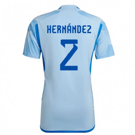 Kandiny Muži Španielske Oihane Hernandez #2 Sky Modrá Dresy Idegenbeli Csapatmez 22-24 Triĭká