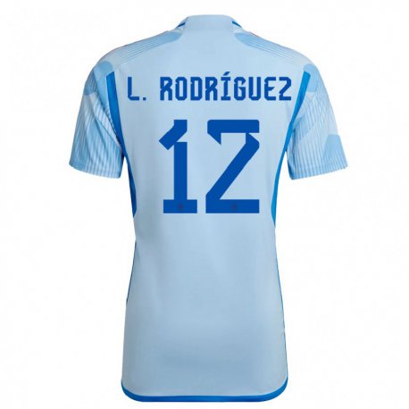 Kandiny Muži Španielske Lucia Rodriguez #12 Sky Modrá Dresy Idegenbeli Csapatmez 22-24 Triĭká